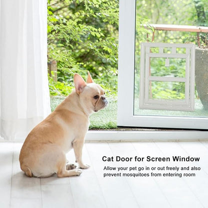 Pet Door, Sturdy Doggie Pet Door, Doggy Doggie Door, Screen Window Gate, Interior and Exterior Doors for Pet Lovers (L Day Style)
