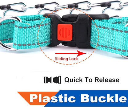 Supet Dog Prong Collar, Dog Choke Collar Adjustable Dog Pinch Collar with Quick Release Buckle/Nylon Cover for Small Medium Large Dogs
