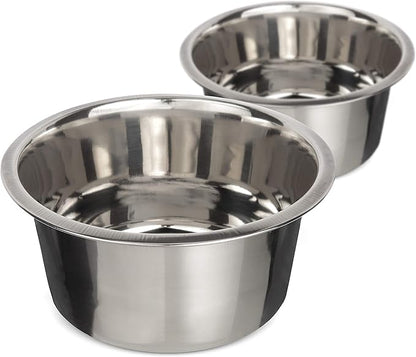 Neater Pet Brands 5 Cup (40 oz.) Stainless Steel Dog Bowls, Set of 2 Neater Feeder Replacement Bowls (Medium Deluxe Model), Dog Food Bowl & Water Bowl, Dishwasher Safe Metal Dish for Medium Dogs