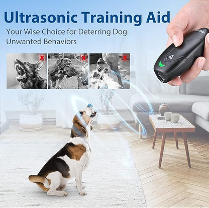 Dog Barking Control Devices 3 Modes Ultrasonic Dog Training and Anti-Barking Device Rechargeable Dog Barking Deterrent Devices,Alternative to Anti bark Collar,Barking Silencer Indoor and Outdoor