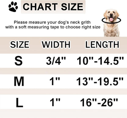 Reflective Martingale Collar for Dogs Nylon Training Collar with No Buckle Cute Floral No Pull Dog Collar for Medium Dogs（Pink Flower，M）