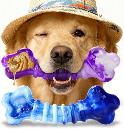 Kseroo Indestructible Dog Toys for Aggressive Chewers: 2-Pack Tough Chew Toy for Large Dogs, Heavy Duty Long-Lasting Dog Bones for Large Breed, Dog Toys to Keep Them Busy