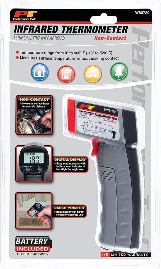 Performance Tool W89720 Non-Contact Infrared Thermometer