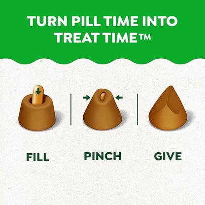 Greenies Pill Pockets for Dogs Large Size, Dog Treat Pouch for Capsule Medication, Peanut Butter Flavor, (6) 7.9 oz. Pouches