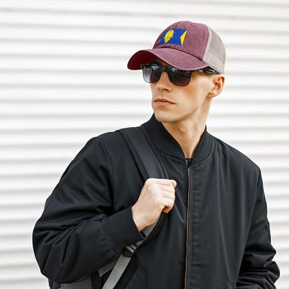 Classic Wormer vlag Denim mesh Cap Truck Driver Baseball hat Breathable Adjustable dad caps Black