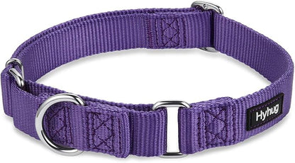 Hyhug Martingale Collar for Dogs Large Purple |Escape - Proof Heavy Duty Nylon Durable No Pull, Ideal for Training & Daily Walks