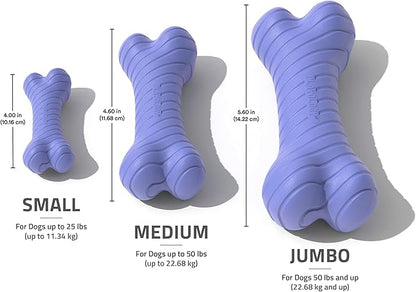 Playology Dog Toys | Dual Layer Bone Durable Chew Toy Bone for Dogs | Jumbo Blueberry Scented Toy - Easy to Clean and Made from Non Toxic Materials