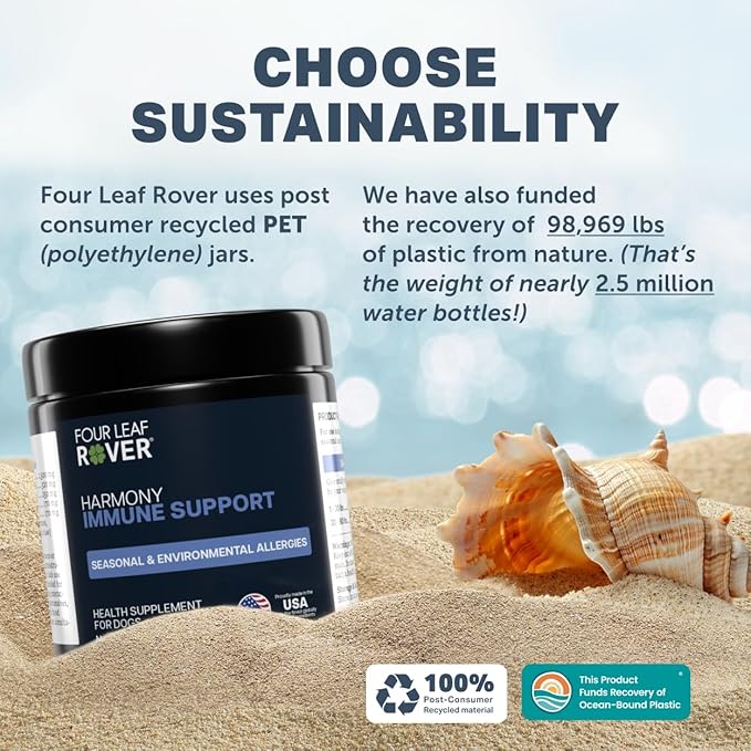 Harmony - Skin & Coat Supplement with Quercetin for Dogs - Balanced Histamine Support for Seasonal and Environmental Allergies - Veterinarian Formulated