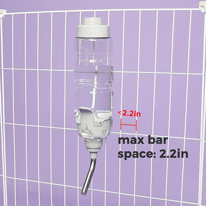 Vannon Rabbit Water Bottle for Cage, Top Fill 34oz Bunny Water Bottle No Drip Automatic Water Dispenser for Dog, Rabbit, Guinea Pig & Small Animals Hanging Cage Water Bottle