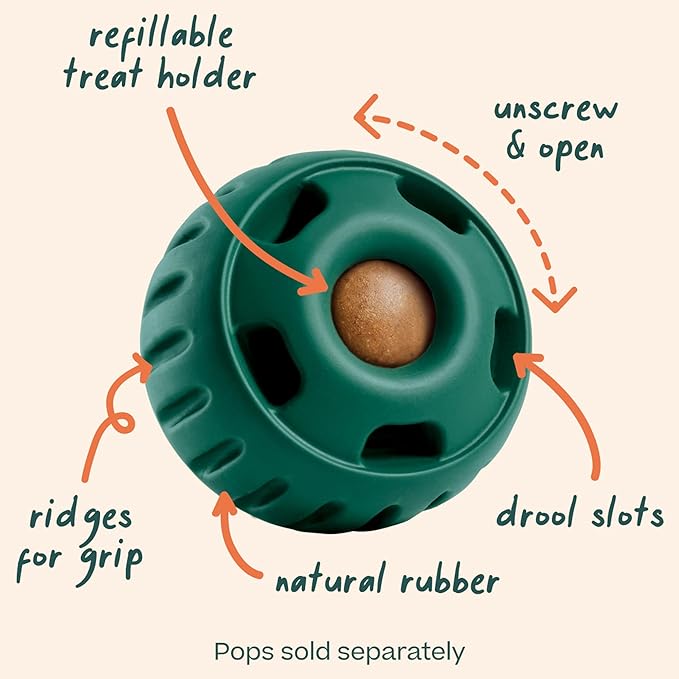 WOOF Pupsicle - Long-Lasting Interactive Dog Ball Toy to Keep Your Pup Busy and Distracted - Safe for Dogs - Low-Mess Design - Dog Toys for XL Dogs 75 lbs and Up