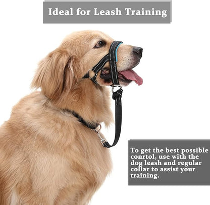 BARKLESS Dog Head Collar, No Pull Head Halter with Soft Padding, Reflective Soft Padded Snout Harness for Small and Medium Dogs