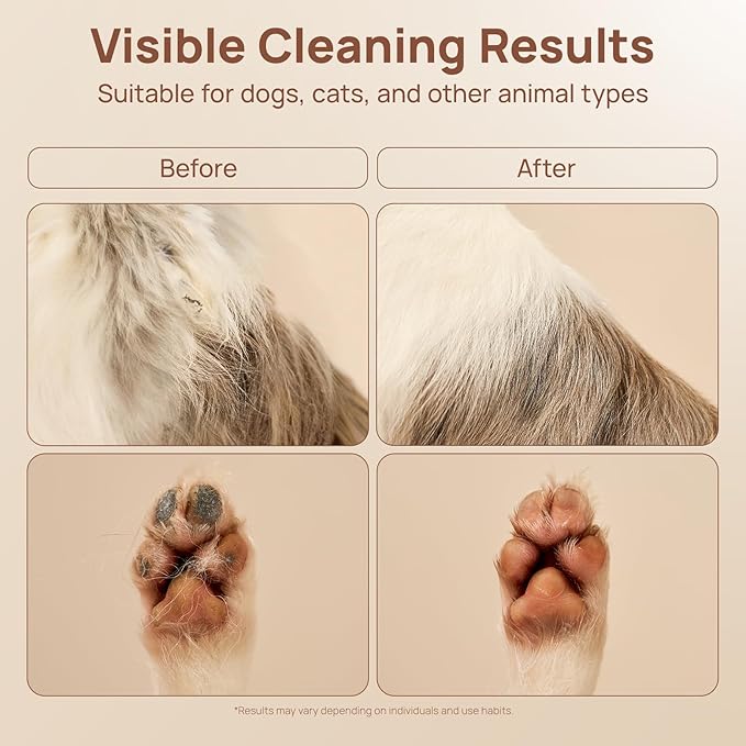 HICC PET Glove Wipes Pro Series for Dogs & Cats, Extra Thick Dual-Textured Grooming Wipes, Rinse-Free Shampoo Mittens for Quick Cleaning & Deodorizing, Perfect Between Baths, Travel