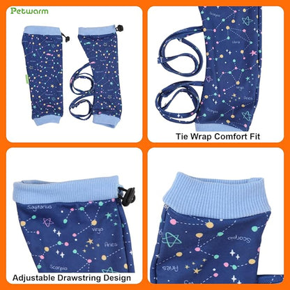 PetWarm Dog Recovery Sleeve 4pcs Set, Dog Leg Sleeve, Ideal for Comfort and Support During Pet Recovery, Suitable for Active or Support Recoverying Pet Use, Blue, S
