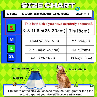 Hard & Heavy Plastic Dog Cone Collar Alternative for Small Dogs (Yorkshire Pomeranian), Adjustable Elizabethan Neck Protective Cone for Healing, Comfortable Pet Recovery Collar Cone of Shame Anti-lick