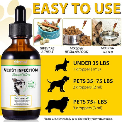 Yeast Infection Treatment for Dogs, Natural Dog Yeast Infection Treatment Supports Itch Relief, Ear Infection, Allergy Relief, Pet Supplies Dog Herbal Supplement, Bacon Flavor