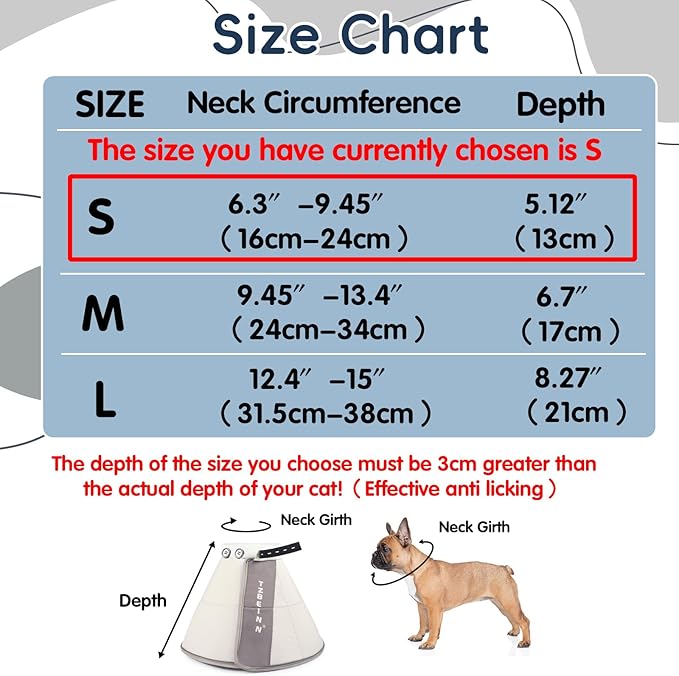 Soft Small Dog Cone Collar Alternative, Comfortable Elizabethan Dog Neck Pillow Cone for Small Dogs (Yorkshire Chihuahua), Protective Adjustable Head Recovery Cone After Surgery Anti Licking for Pup