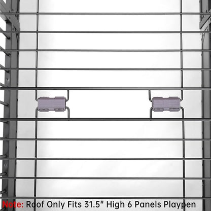 Heavy Duty Dog Fence Roof for 31.5" High Exercise Pens, Easy Assembly, Compatible (Roof Only)