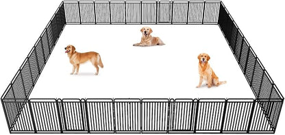 New Thickened Version Dog Playpen, 43 Inch Dog Fences for The Yard, Portable Outdoor Dog Playpen for Large/Medium/Small Dogs, Foldable Metal Dog playpen, with Doors (40 Panels, 43 Inch)
