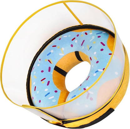 CNEO Inflatable Dog Cone Collar with Detachable Enhanced Anti-Licking Shield, Soft Neck Donut Collar for Dogs After Surgery, Adjustable Dog Cone Alternative for Large Medium Small Dogs & Cats