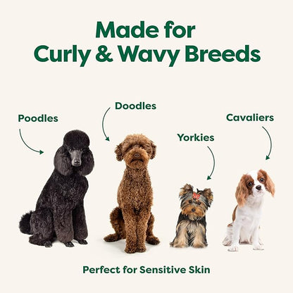 Earth Rated Dog Detangler Shampoo & Conditioner, Hypoallergenic 3-in-1 for Dogs & Puppies, Deodorizing, 98.5% Natural Origin Ingredients, for Doodles & Poodles, 16 oz