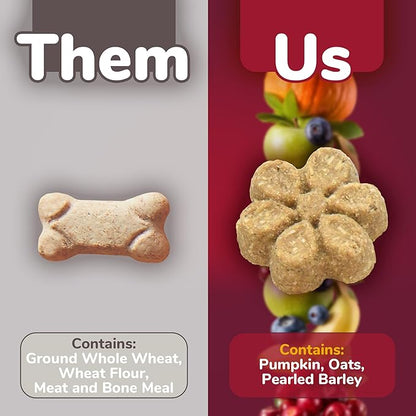 Fruitables Baked Dog Treats Pumpkin & Cranberry Wheat, Corn & Soy Free Healthy, Low Calorie 7 Ounces (Pack of 2)