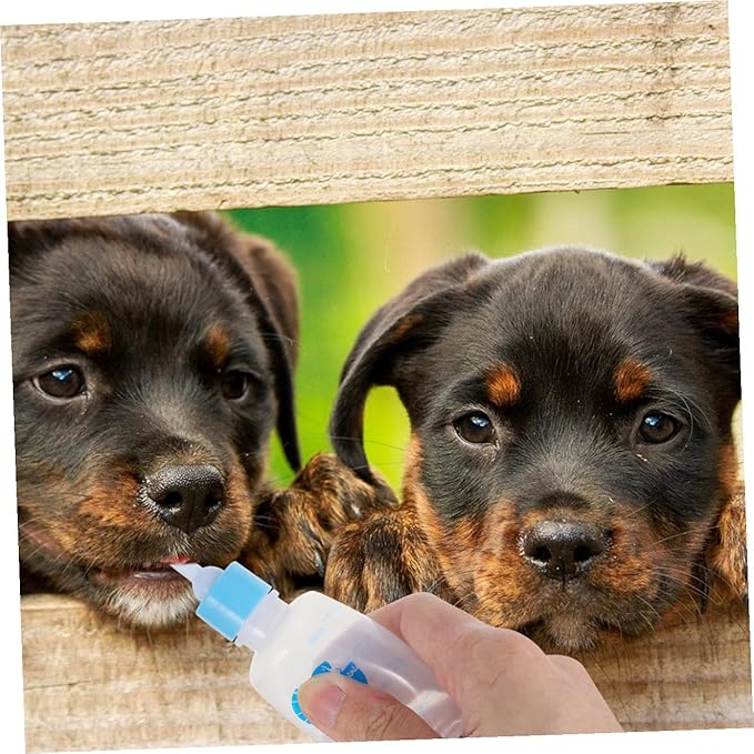 2Pcs Kitten and Puppy Milk Feeders Soft Pacifier Bottles for Newborn Animals Pet Nursing Bottles Easy to Squeeze Durable and Reusable