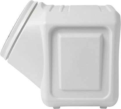 Vittles Vault Traditional Pet Food Storage Container For Dog Kibbles/Bird Seed/Oatmeal/Rice/Flour/Cereal, BPA Free Plastic, Sealed Airtight For Cat Food, Up To 60 lb, Made in USA, With Scoop, Gray