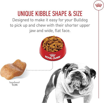 Royal Canin Breed Health Nutrition Bulldog Adult Dry Dog Food, 17 lb Bag