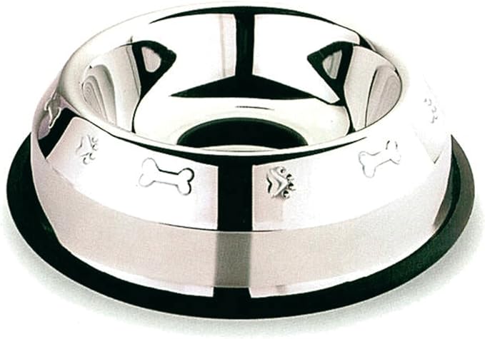 Arquivet Dog Cat Pet Feeder – Stainless Steel Non-Slip Decorated – 1.80 L/29 cm