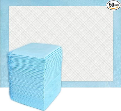 Super Absorbency Disposable Diaper Pads for Baby, Puppy and Adults, Disposable Changing Underpads for Baby, 50 Count, 17” x 13''