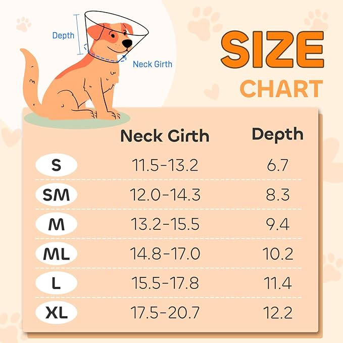 Soft Dog Cone Collar for Large Medium Small Dogs, Adjustable Cones for Dogs to Stop Licking, Recovery Collar After Surgery to Prevent Licking-Comfortable Alternative to Dog Cones(M(Neck:13.2"-15.5")