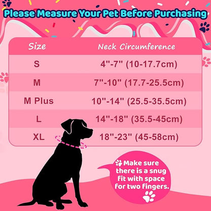 Grand Line Donut Inflatable Collar for Dogs and Cats, Soft Recovery Dog Cone After Surgery, Protective Pet Neck Cone for Small, Medium, Large Dogs, Not Block Vision (Pink, L)