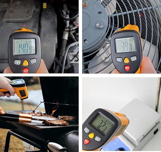 Industrial Infrared Thermometer (Not for Human), Non-Contact Digital Temperature Gun, Laser IR Thermometer, -58℉~ 1202℉ (-50℃ ~ 650℃)