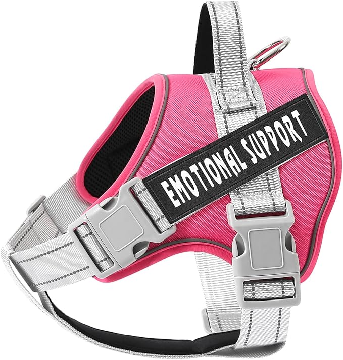 voopet Emotional Support Dog Harness, Professional Service Dog Vest Harness for Small Medium Large Dogs, Reflective Breathable and Adjustable No Pull/Choke ESA Essential Harness