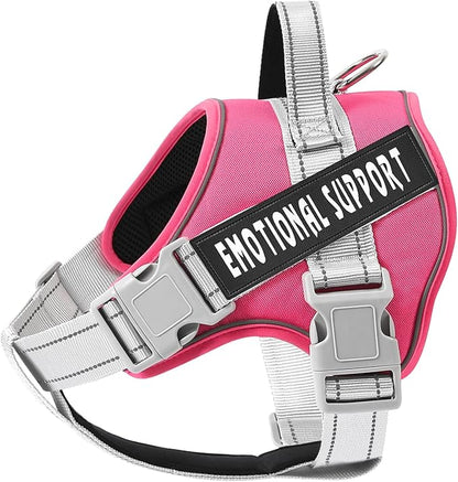 voopet Emotional Support Dog Harness, Professional Service Dog Vest Harness for Small Medium Large Dogs, Reflective Breathable and Adjustable No Pull/Choke ESA Essential Harness