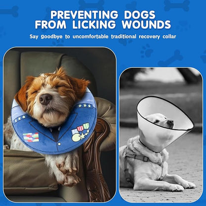 Soft Dog Cone Alternative - Adjustable Recovery Collar for Post-Surgery, Neck Donut E-Collar for Small Medium Large Dogs, Comfy Elizabethan Substitute，M 8"-13"