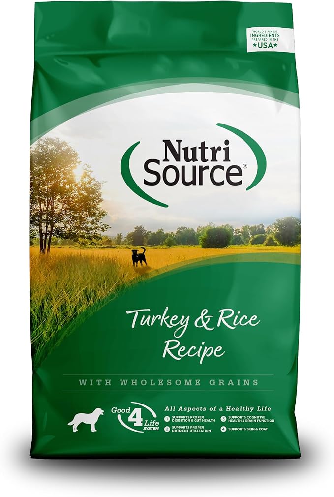 NutriSource Dry Dog Food, Turkey and Rice, 12LB