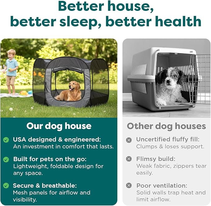 FurHaven Portable Pet Playpen for Dogs & Cats, Extra Large Indoor Kitten Playpen with Mesh Sides, Foldable Dog Playpen for Large Dogs, Pop Up Travel Dog Pen, X-Large, Sailor Blue