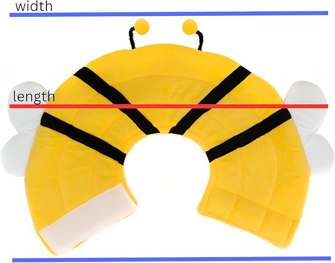 Soft Small Dog/Puppy/Cat Cone | Cute Bumblebee Cone for Small Dogs, Puppies & Cats After Surgery, Wound Care, Spay & Neuter | Dog Recovery Collar | 100% Polyester (Medium)