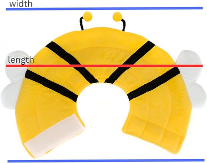 Soft Small Dog/Puppy/Cat Cone | Cute Bumblebee Cone for Small Dogs, Puppies & Cats After Surgery, Wound Care, Spay & Neuter | Dog Recovery Collar | 100% Polyester (Medium)