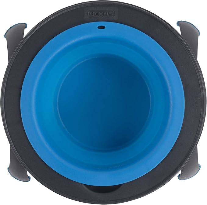 Dexas Pets Single Elevated Pet Feeder/Pet Bowl, 4 Cup Capacity, Pro Blue (PW1404322194)