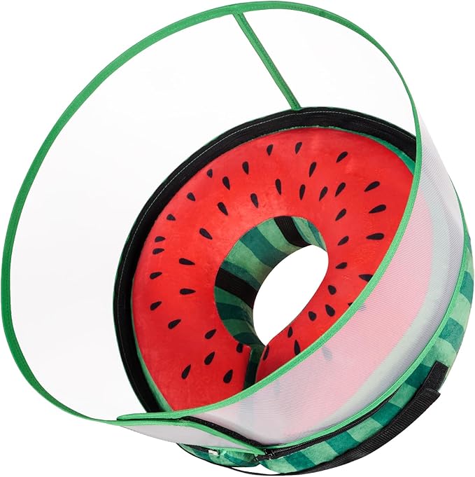 CNEO Inflatable Dog Cone Collar with Detachable Enhanced Anti-Licking Shield, Soft Neck Donut Collar for Dogs After Surgery, Adjustable Dog Cone Alternative for Large Medium Small Dogs & Cats