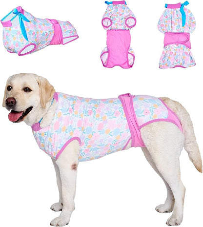 LovinPet Spay Suit for Female Dog: Surgical Suit for Male Dogs Female & Male Anti-Licking Protection Full Body Coverage for Anti-Shedding