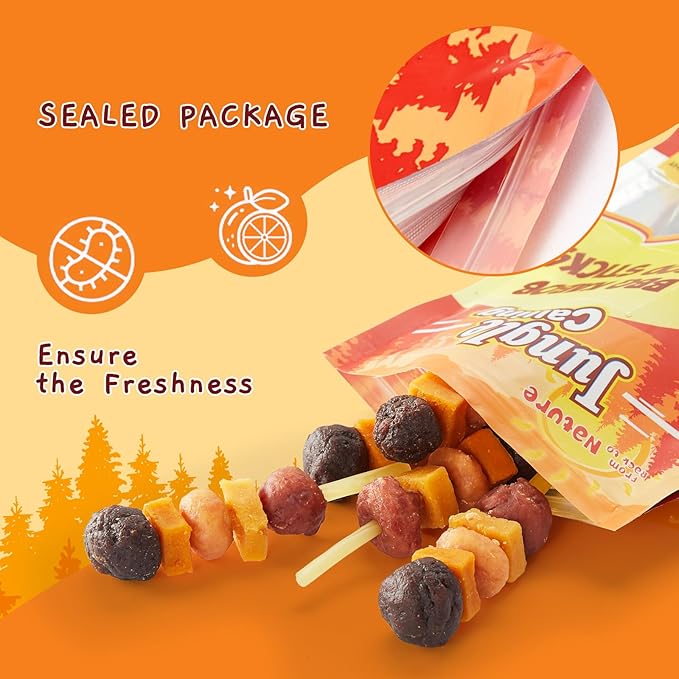 Jungle Calling Dog Treats,Dogs Kabob with Cod Stick, Rawhide-Free Chews, Made with Chicken, Duck, Beef, Sweet Potato and Pumpkin (Pack of 2)