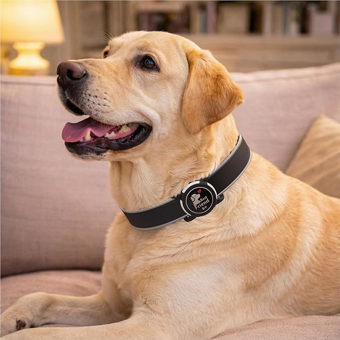 Dog AirTag Holder for Dog Collar, Soft Silicone Slide-On Case for Apple AirTag, No-Dangle Quiet Protective Holder with High-Contrast Message Designs
