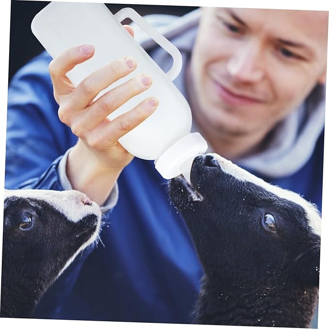 LIOOBO Lamb Milk Bottle 2 Pack Kitten Puppy Feeder Food Grade Silicone Sterilizable Lightweight Baby Milk Feeder Bottle