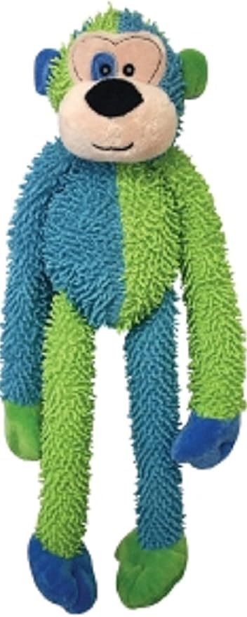 Multipet Monkey Plush Dog Toy 17" (Assorted Color, 1 Pack)