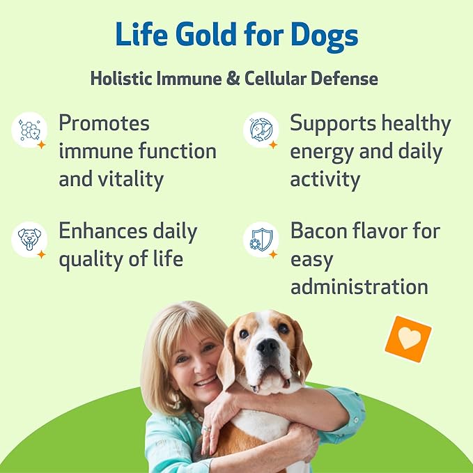 Pet Wellbeing Life Gold for Dogs - Vet-Formulated - Immune Support and Antioxidant Protection - Natural Herbal Supplement 2 oz (59 ml)