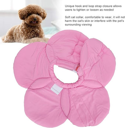 Dog Cone Collar, Wound Healing Protective Cone Surgery Recovery Collars Dog Donut Collar After Surgery Elizabethan Collar for Dogs Adjustable Soft Neck Cone for Small Pet (L)