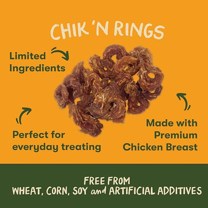 Pet 'n Shape Chik 'n Rings – Natural Chicken Breast Jerky Dog Treats, 2 Pound